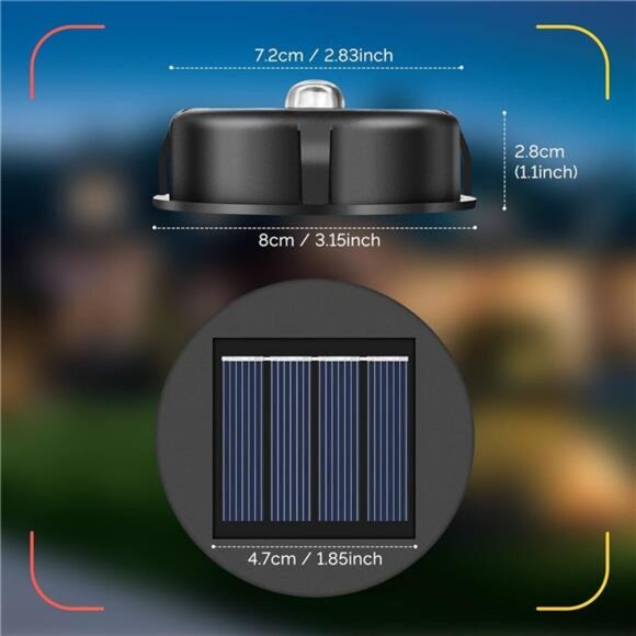 Solar Light Replacement 4 Pack (Top Size 3.15 inch, Bottom Size 2.76 in - Picture 3 of 7